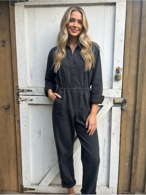 Vintage made in USA 🇺🇸 black denim Cherokee boiler suit small